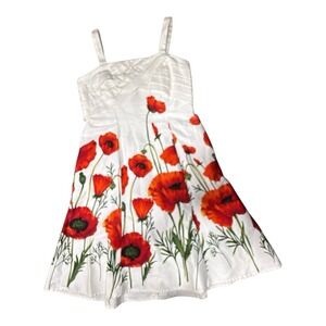 Dress Barn Spring/ Summer/ Fit & Flare Sleeveless Dress Floral Cotton Size 10